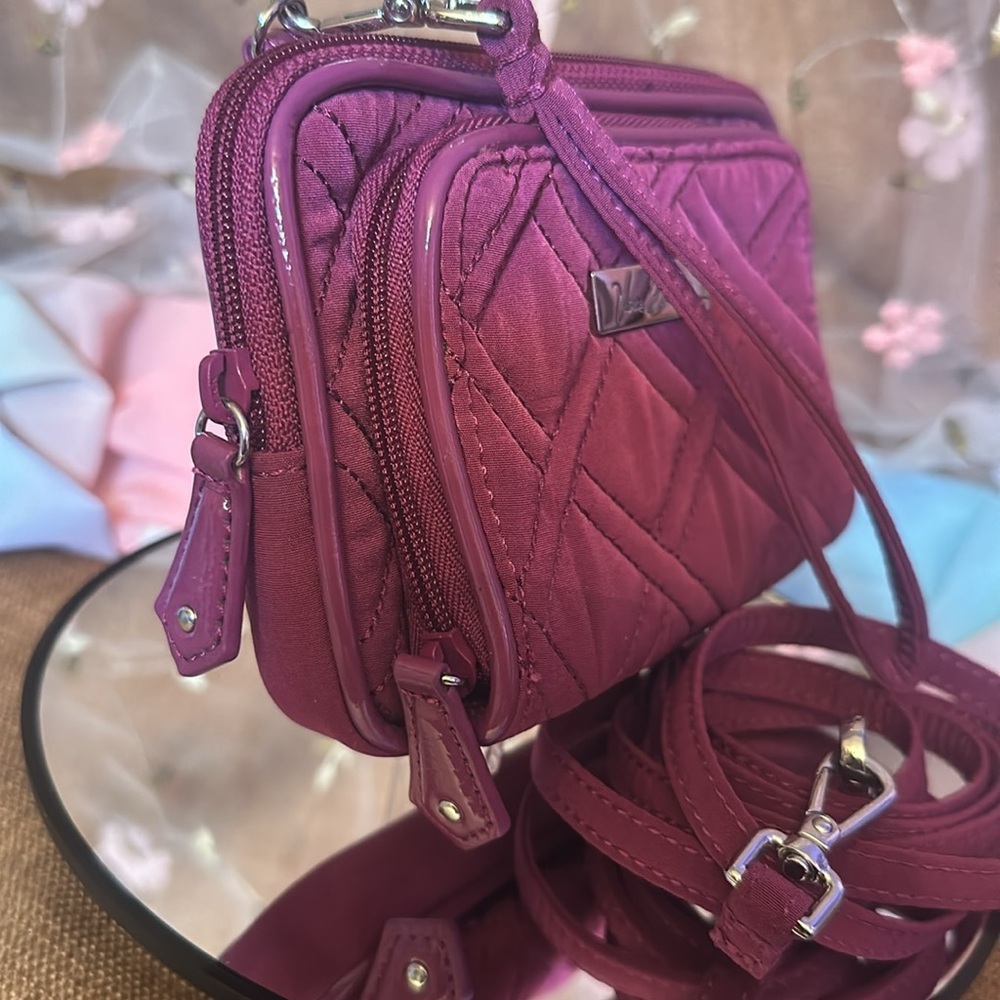 Vera Bradley NWOT Purple full Wallet Crossbody or Wristlet - Picture 7 of 10